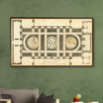 Floor Plan of Amsterdam City Hall, 1661