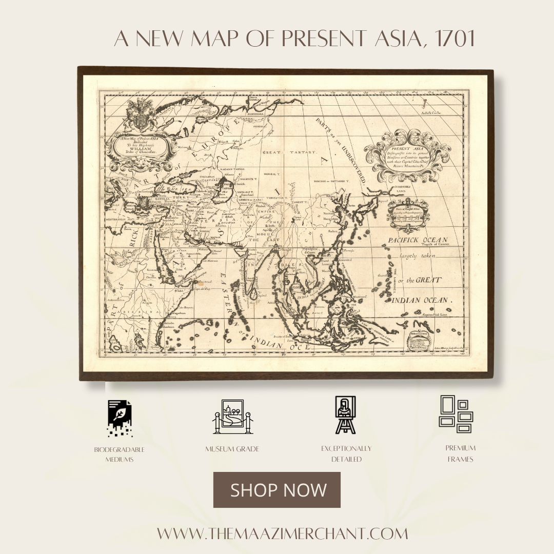 A New Map of Present Asia, 1701