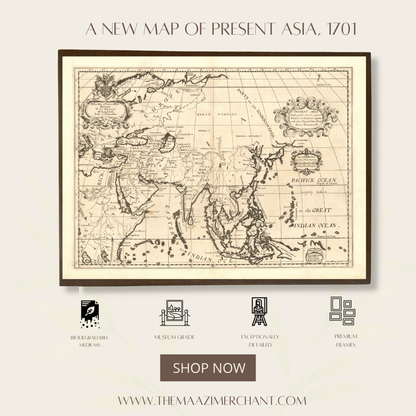 A New Map of Present Asia, 1701