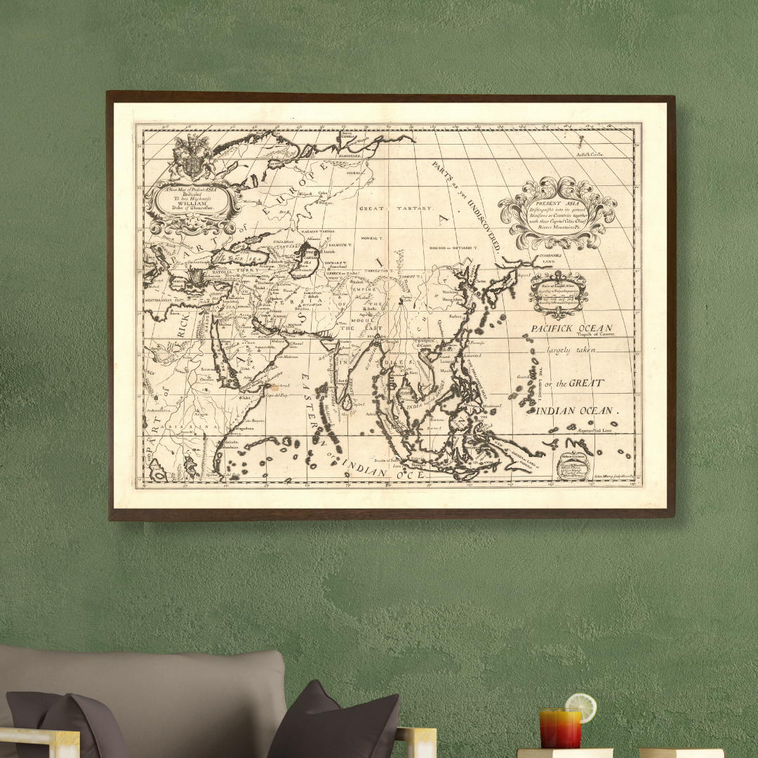 A New Map of Present Asia, 1701