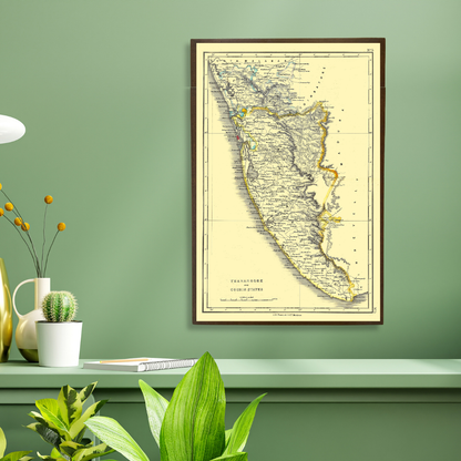Travancore & Cochin States, 1854