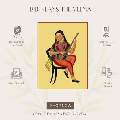 Bibi plays the veena