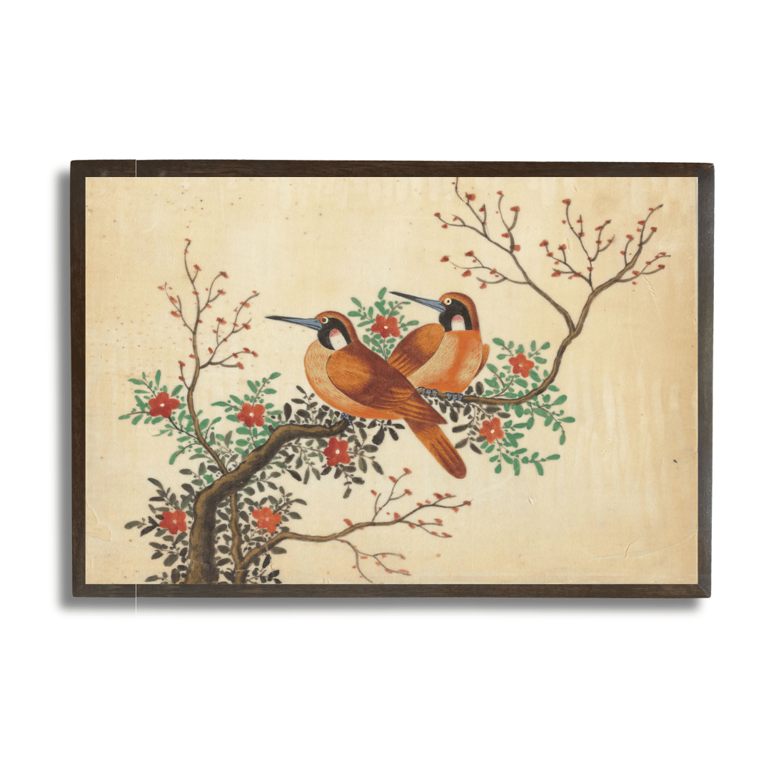 Birds on a flowering tree
