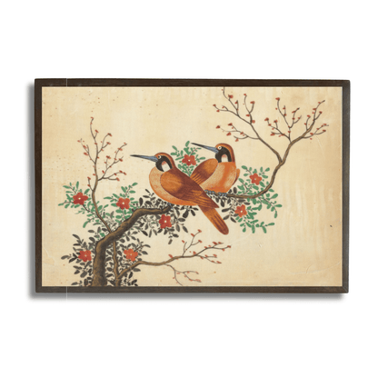Birds on a flowering tree