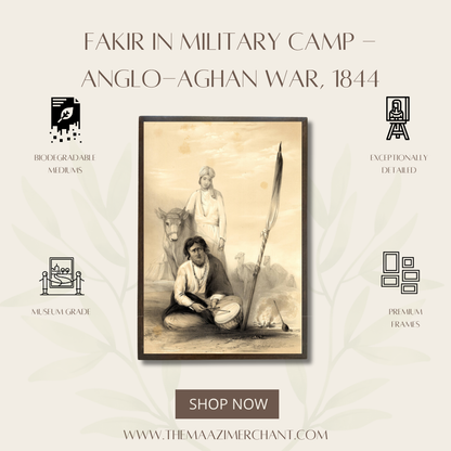 Fakir in Military Camp, Anglo-Afghan War, 1844