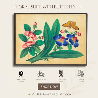 Floral Suite with Butterfly - I