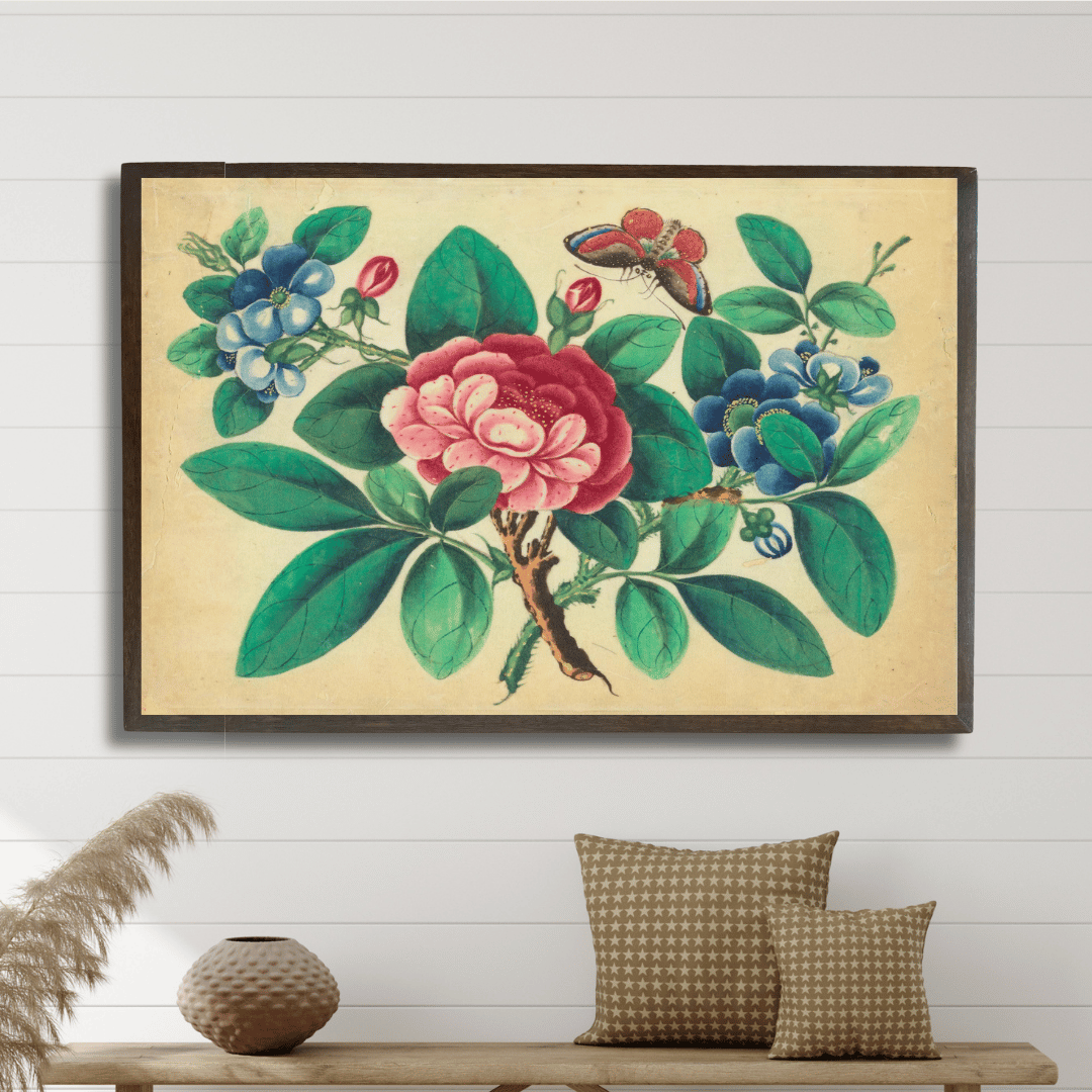 Floral suite with butterfly - III
