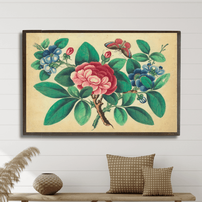 Floral suite with butterfly - III