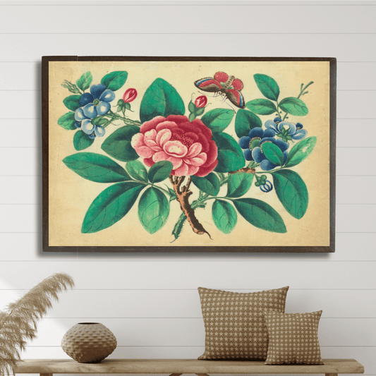 Floral suite with butterfly - III