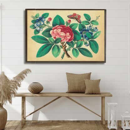 Floral suite with butterfly - III