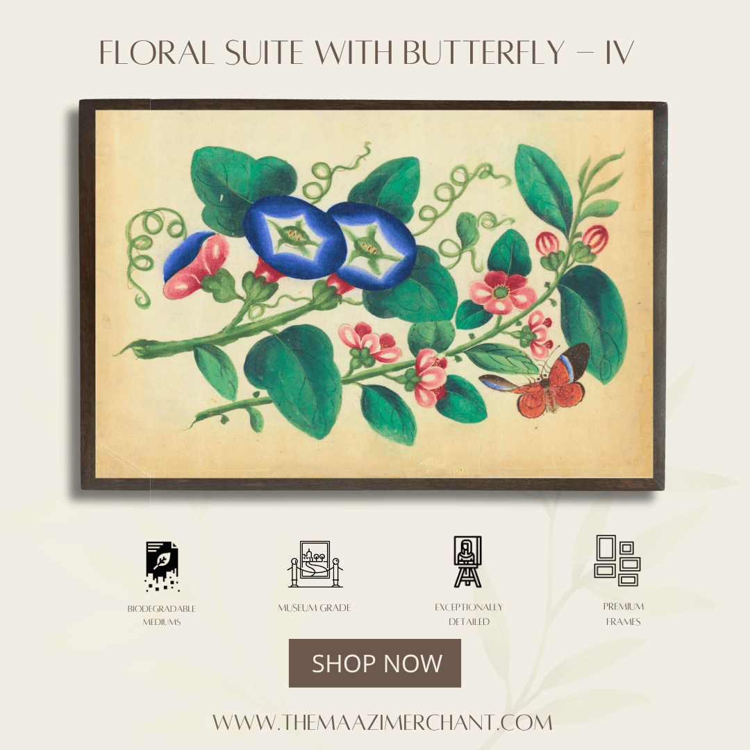 Floral suite with butterfly - IV