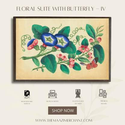 Floral suite with butterfly - IV