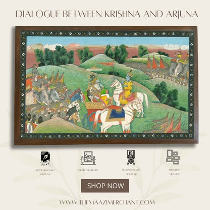 Dialogue between Krishna and Arjuna