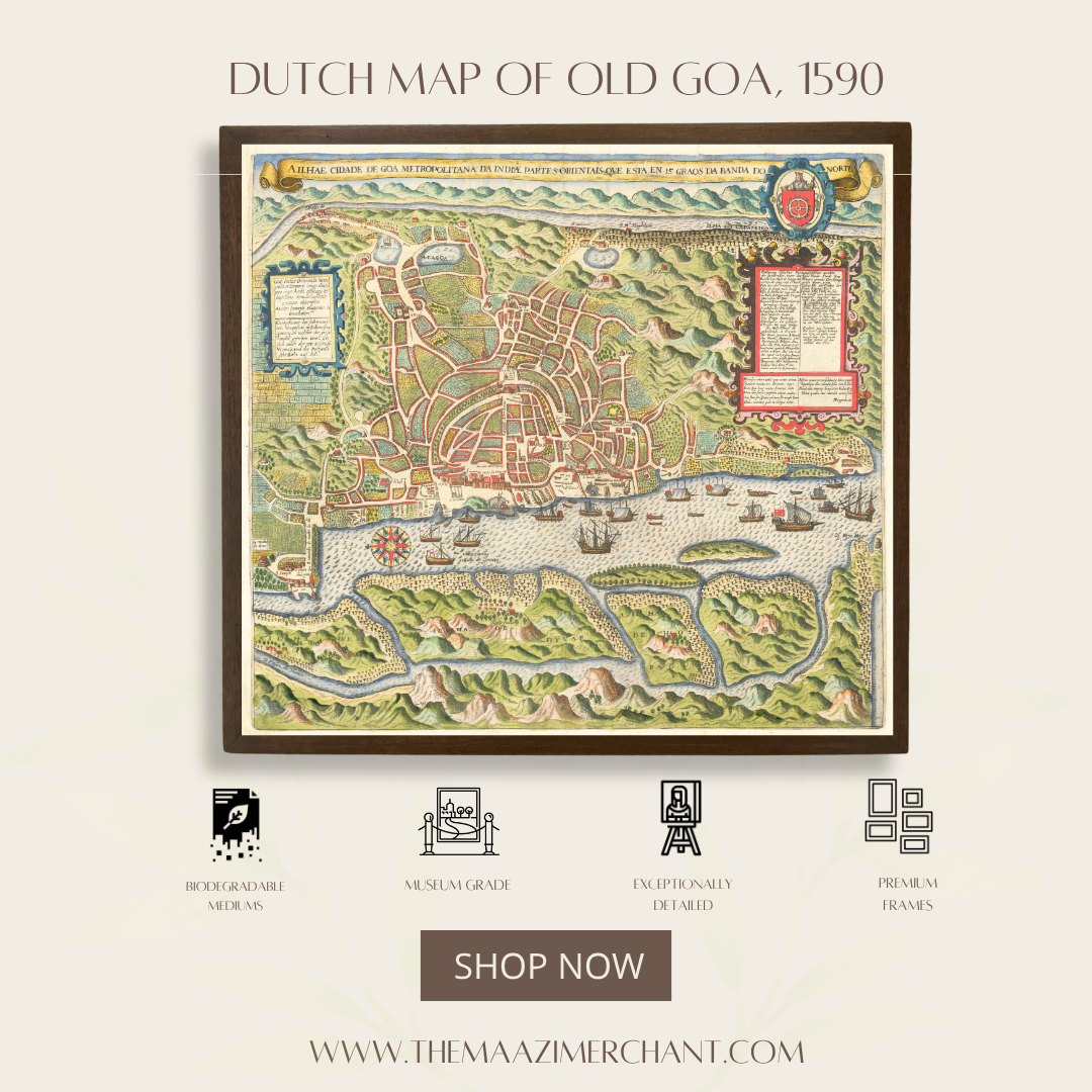 Dutch Map of Old Goa, 1690