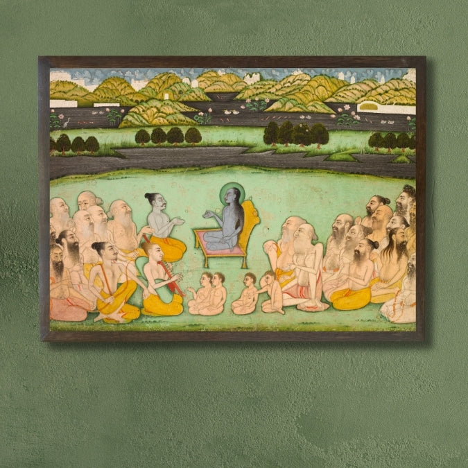 Krishna talking to elders