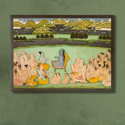 Krishna talking to elders