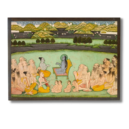 Krishna talking to elders