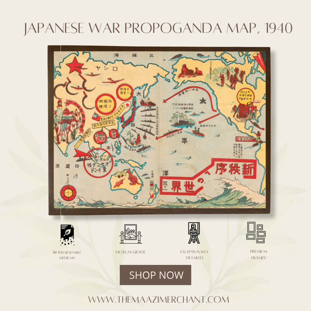 Japanese War Propoganda Map, 1940