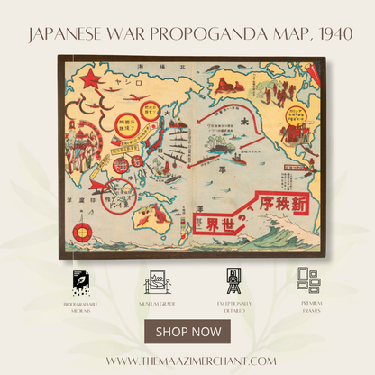 Japanese War Propoganda Map, 1940