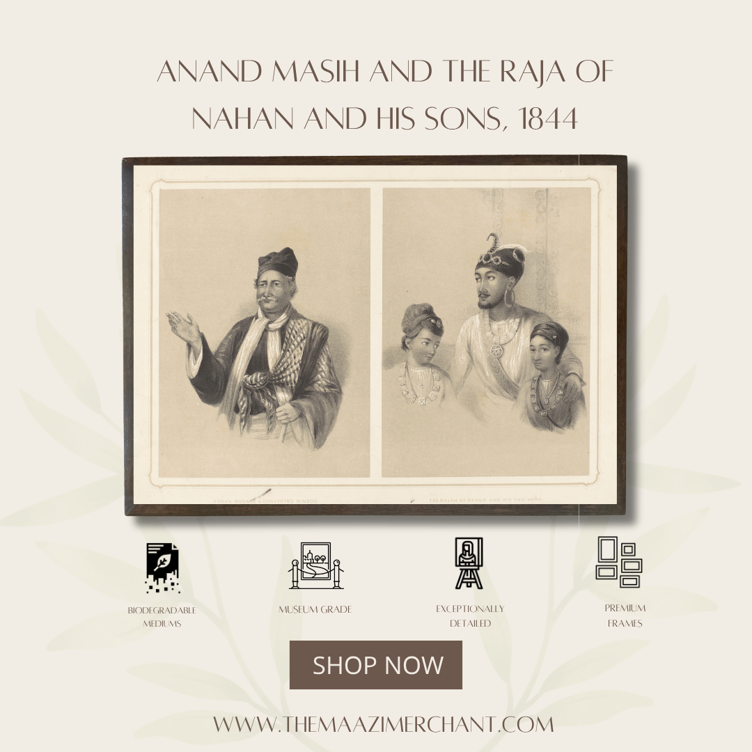 Anand Masih and the Raja of Nahan & his sons, 1844