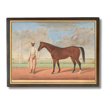 A Bay Horse with Groom