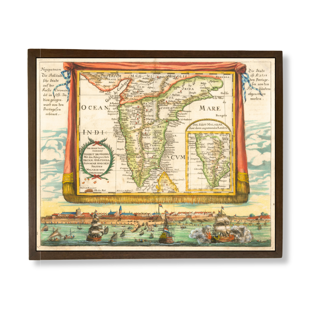 Indian Peninsula with Nagapattinam Port, 1645