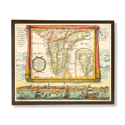 Indian Peninsula with Nagapattinam Port, 1645