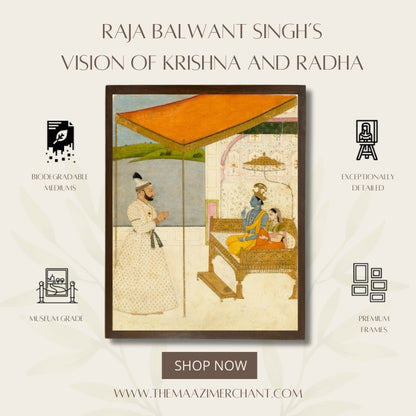 Raja Balwant Singh's vision of Radha and Krishna