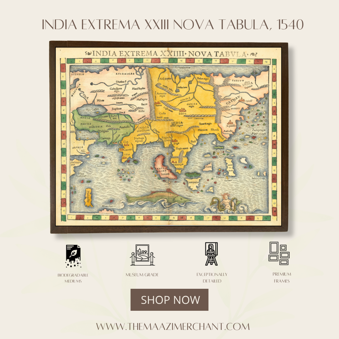 India Extrema XXIII Nova Tabula, 1540