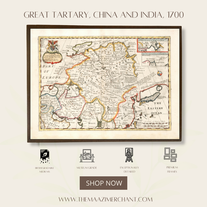 Great Tartary, China and India, 1700