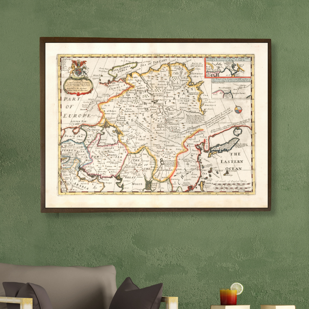 Great Tartary, China and India, 1700
