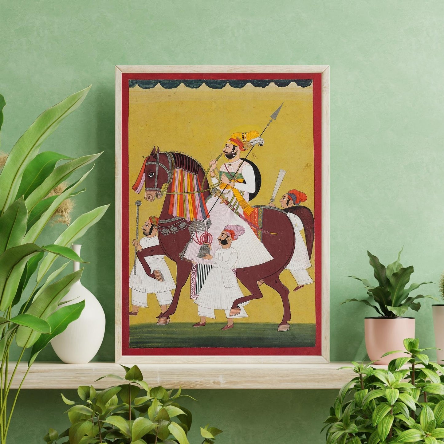 Equestrian portrait of Maharana Jawan Singh of mewar