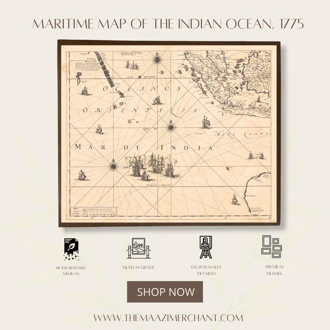 Maritime Map of the Indian ocean, 1775
