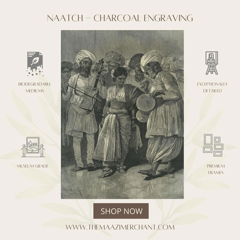 Naatch - Charcoal Engraving