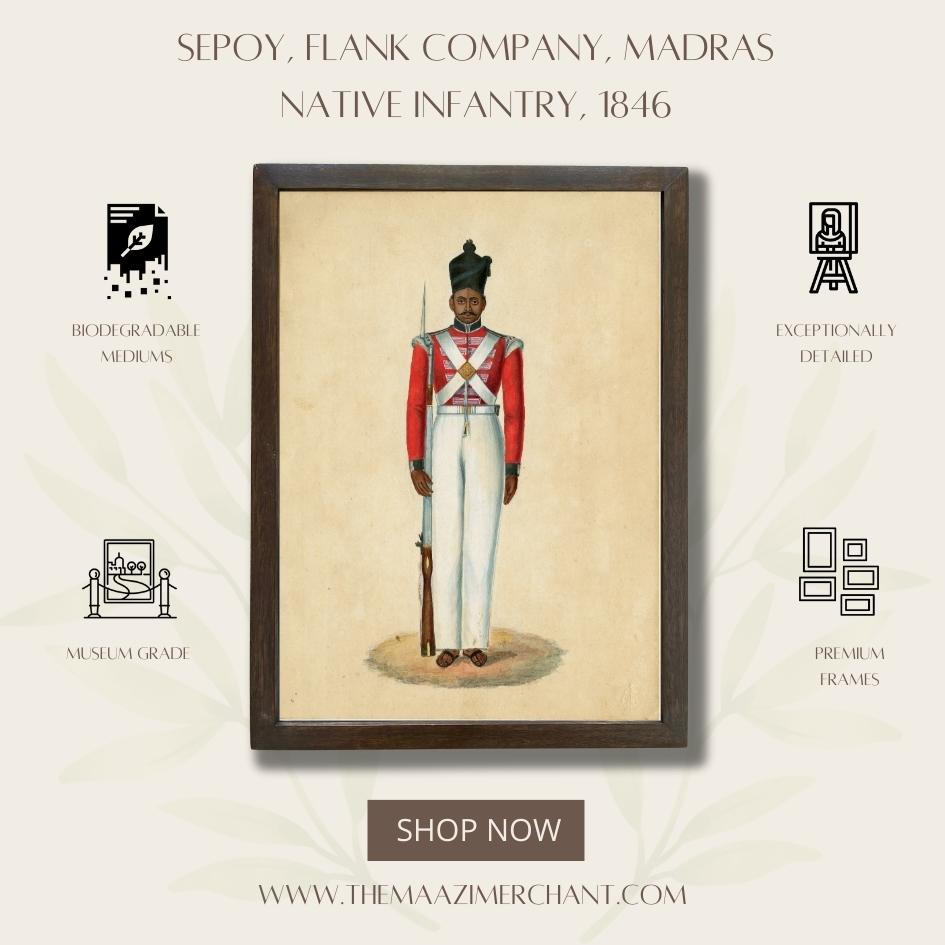 Sepoy, Flank Company, Madras Native Infantry, 1846