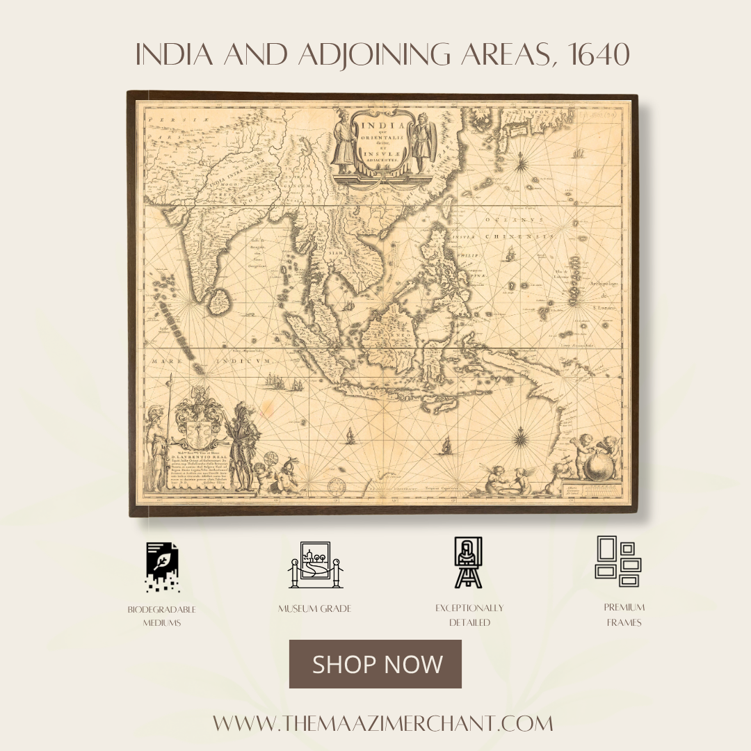 India and adjoining areas, 1640