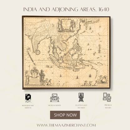India and adjoining areas, 1640