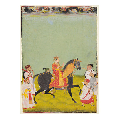 Equestrian Portrait of Maharana Raj Singh II of Mewar