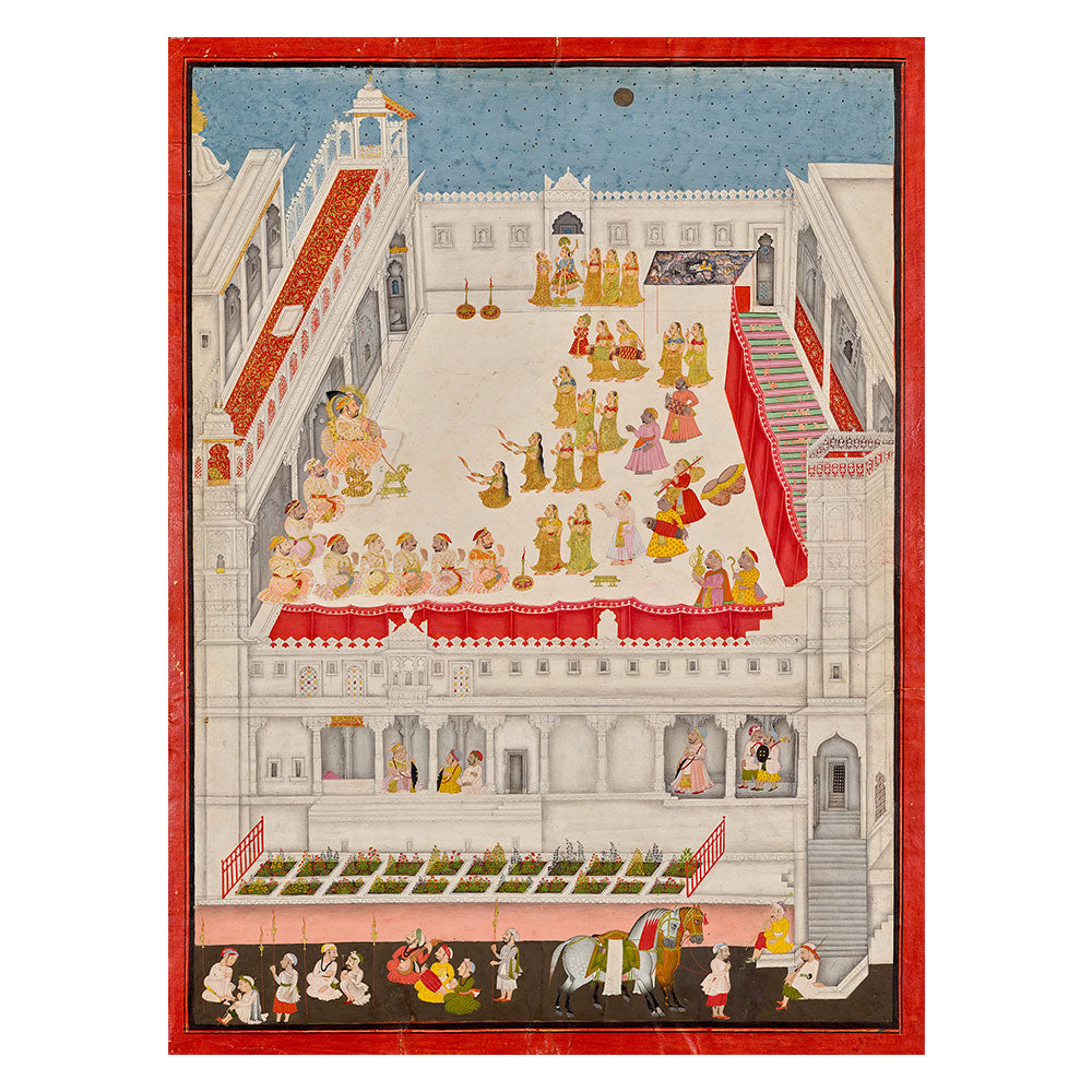 Maharana Jagat Singh attending a Raslila