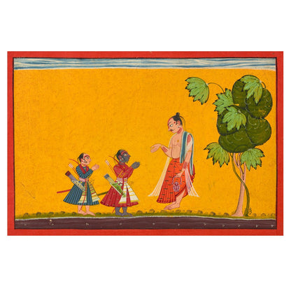 Rama and Lakshman with the sage Vishvamitra