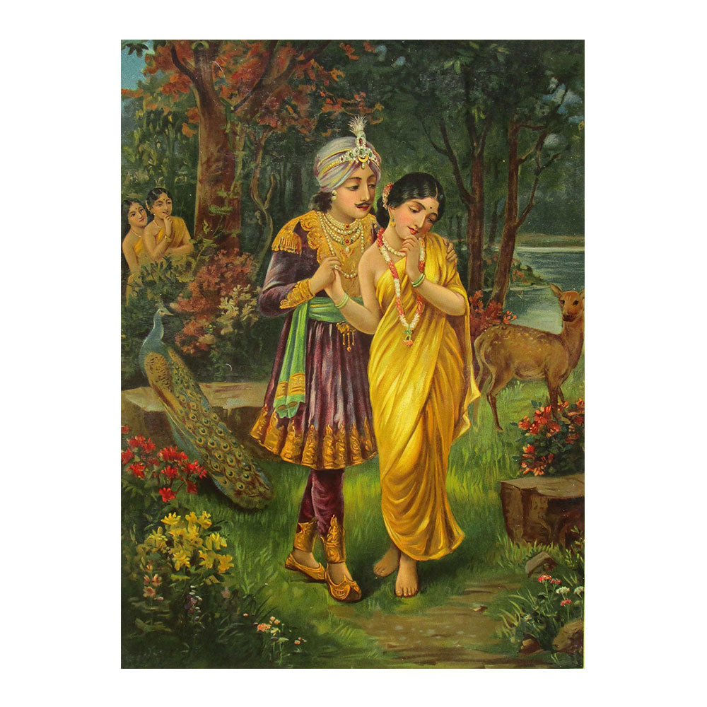 Shakuntala and Dushyanta meet for the first time