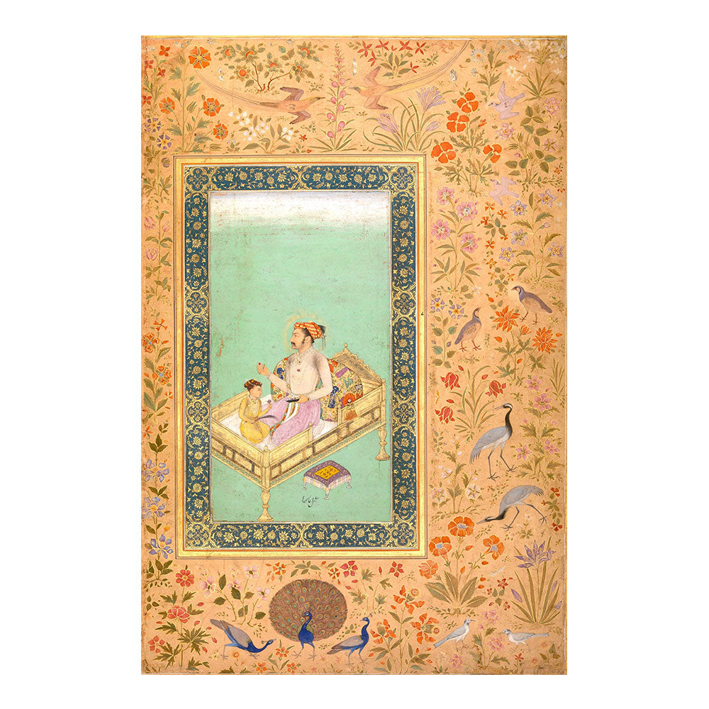 Emperor Shah Jahan with Prince Dara