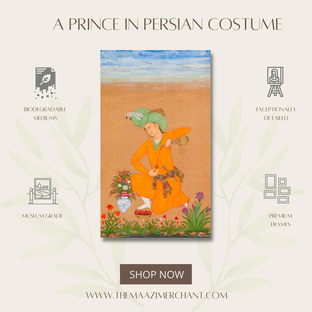 A Prince in Persian costume pouring wine